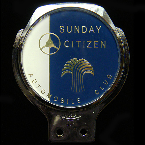 Sunday Citizen Automobile Club car badge