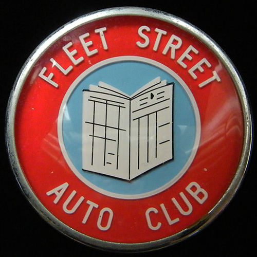 Fleet Street Auto Club car badge