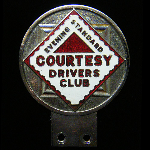 Evening Standard Courtesy Drivers Club car badge
