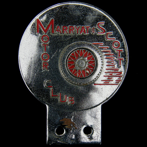 Marryat & Scott Motor Club car badge