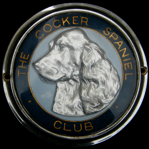 Cocker Spaniel Club car badge