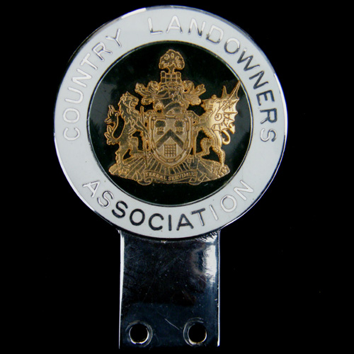 Country Landowners Association car badge 
