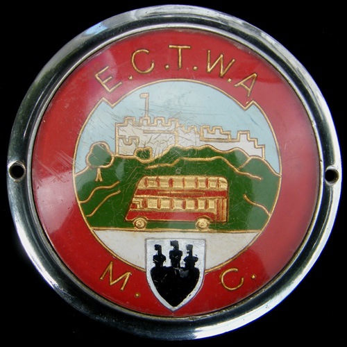 Edinburgh Corporation Transport Welfare Association Motor Club badge