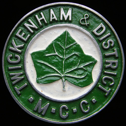 Twickenham & District Motor Cycle Club car badge
