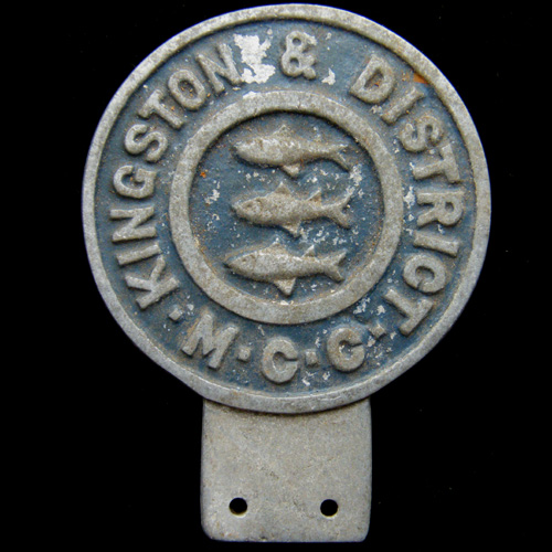 Kingston & District Motor Cycle Club car badge
