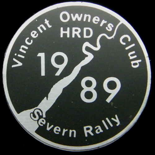 Vincent Owners Club Rally badge
