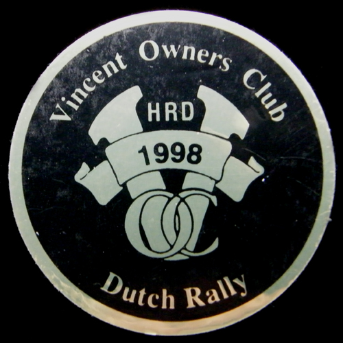Vincent Owners Club Rally badge
