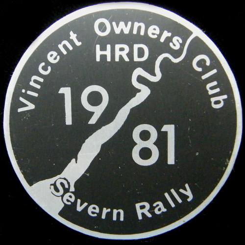Vincent Owners Club Rally badge