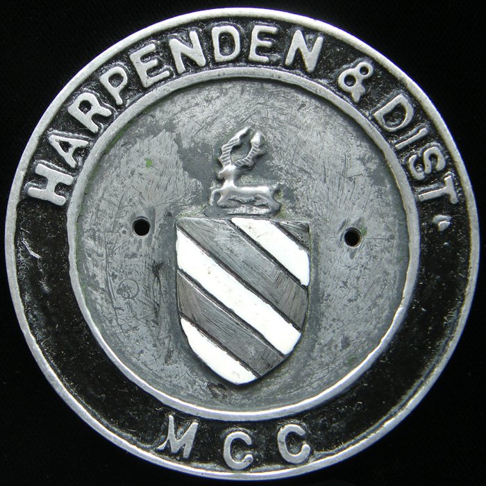 Harpenden & District Motor Cycle Club Car Badge