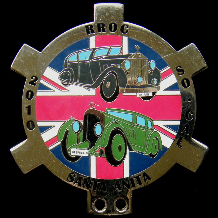 Rolls Royce Owners Club Santa Anita car badge