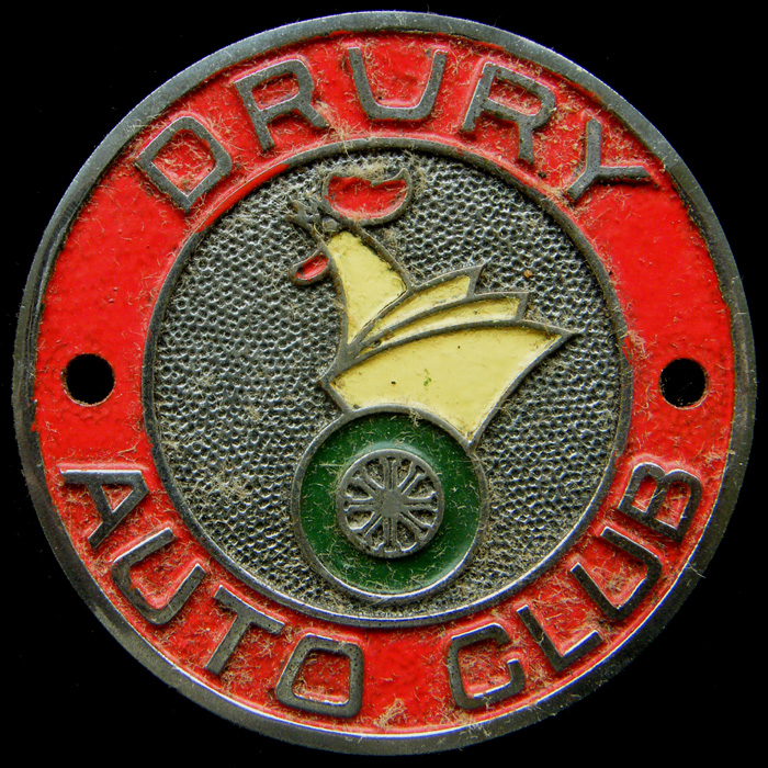 Drury Auto Club Car Badge