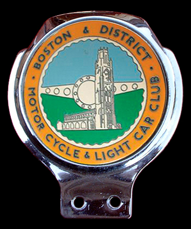 Boston & District Motor Cycle & Light Car Club Car Badge