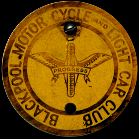 Blackpool Motor Cycle and Light Car Club Car Badge