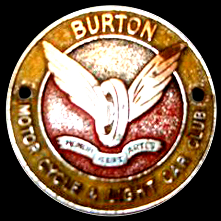 Burton Motor Cycle & Light Car Club Car Badge