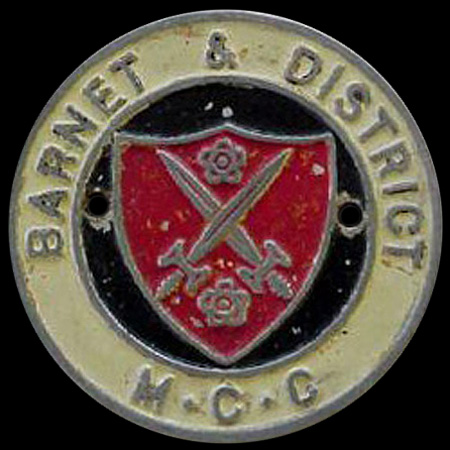 Barnet & District Motor Cycle Club Car Badge 2