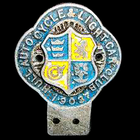 Hull Auto Cycle & Light Car Club Car Badge