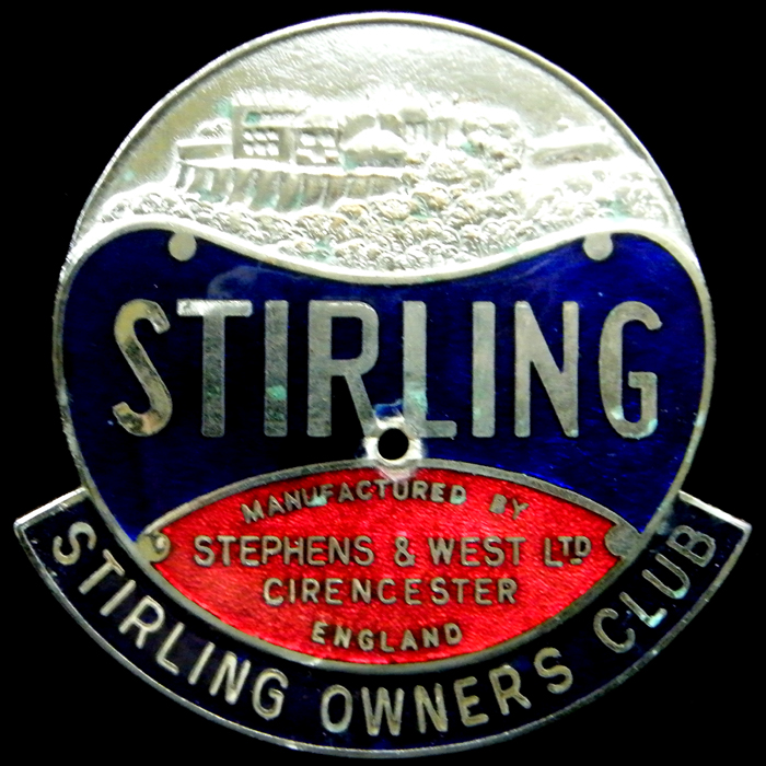 Stirling Caravan Owners Club car badge