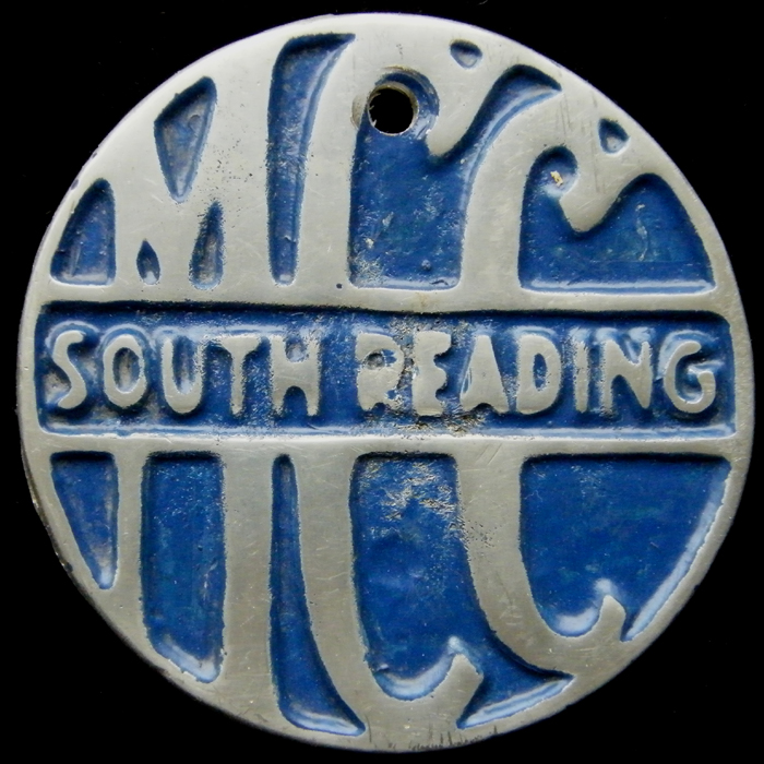 South Reading Motor Cycle Club Car Badge