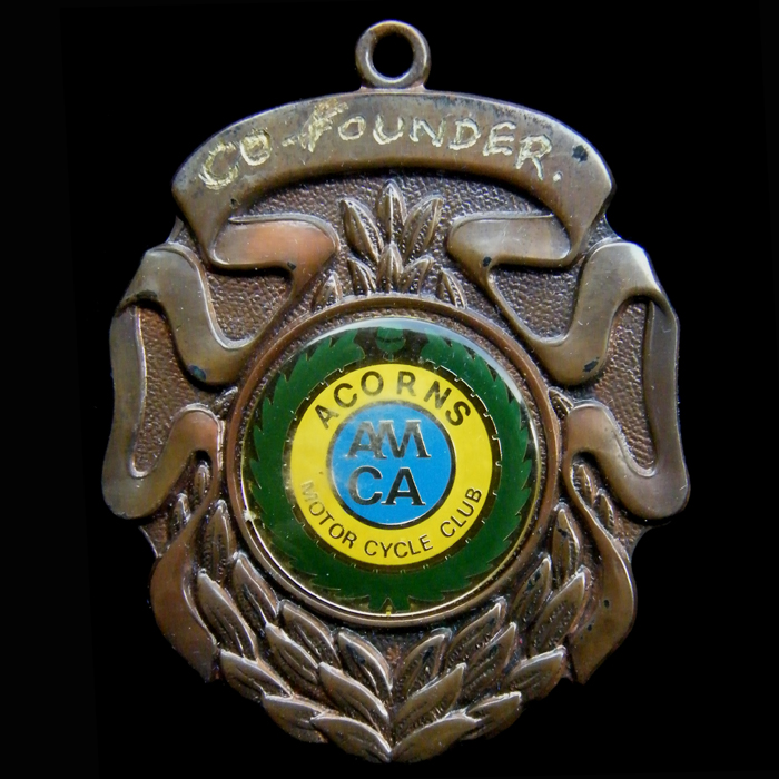 Acorns Motor Cycle Club Medallion