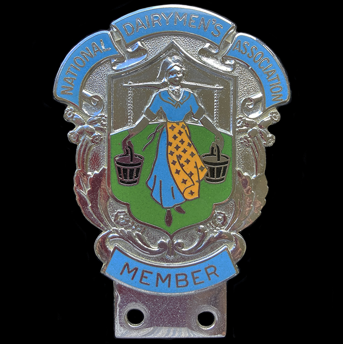 National Dairymens Association car badge