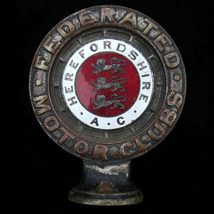 Federated Motor Clubs. Herefordshire Automobile Club Car Badge