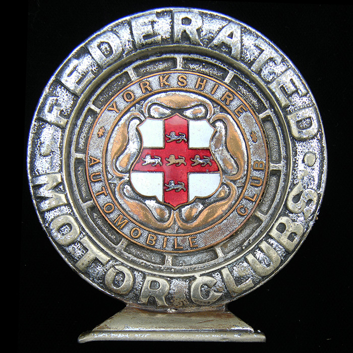 Federated Motor Clubs. Yorkshire Automobile Club Car Badge