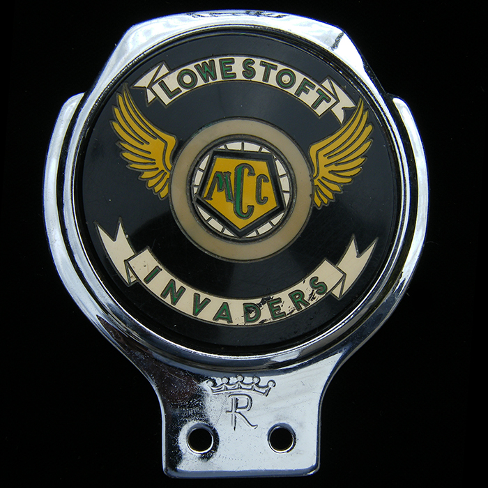 Lowestoft Invaders Motor Cycle Club car badge