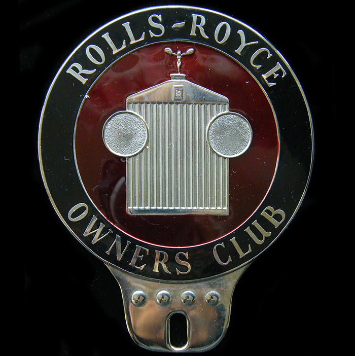 Rolls Royce Owners Club car badge