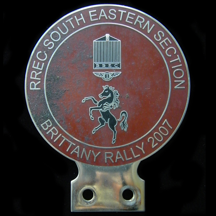 Rolls Royce Brittany Rally 2007 Car badge