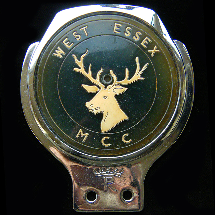 West Essex Motor Cycle Club Car Badge