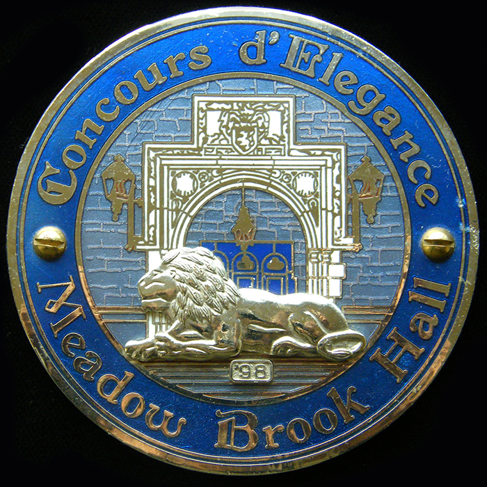 Meadow Brook Hall Concours d'Elegance car badge 1998