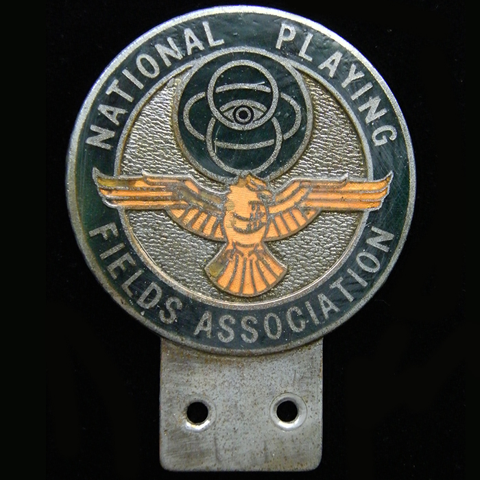 National Playing Fields Association car badge