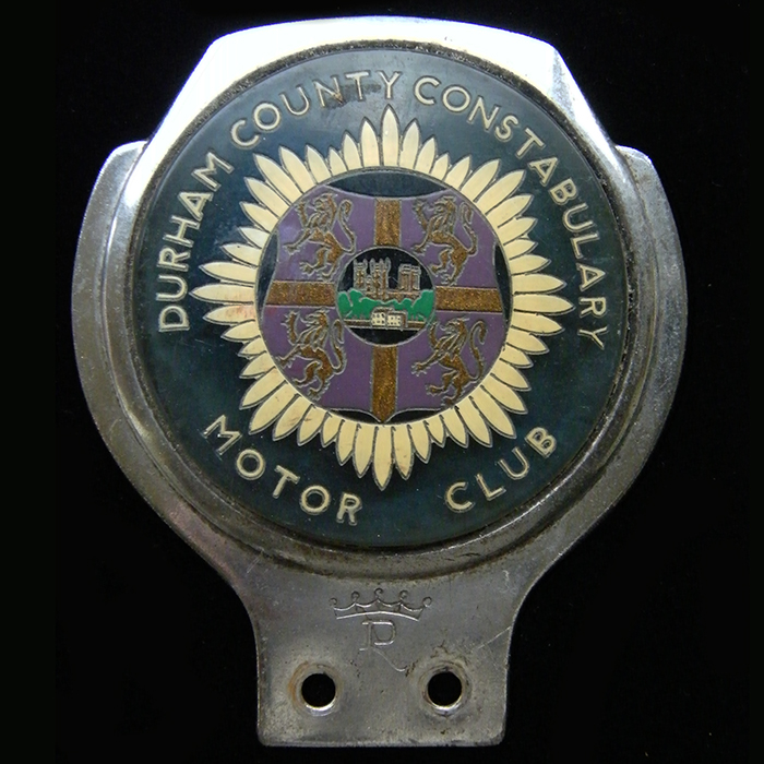 Durham County Constabulary Motor Club car badge