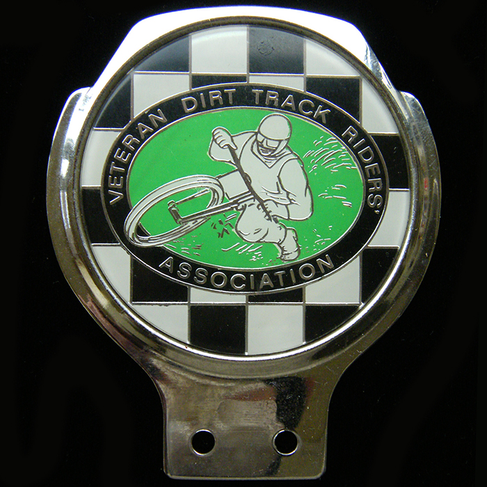 Veteran Dirt Track Riders Association car badge