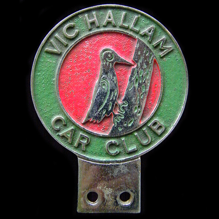 Vic Hallam Car Club badge