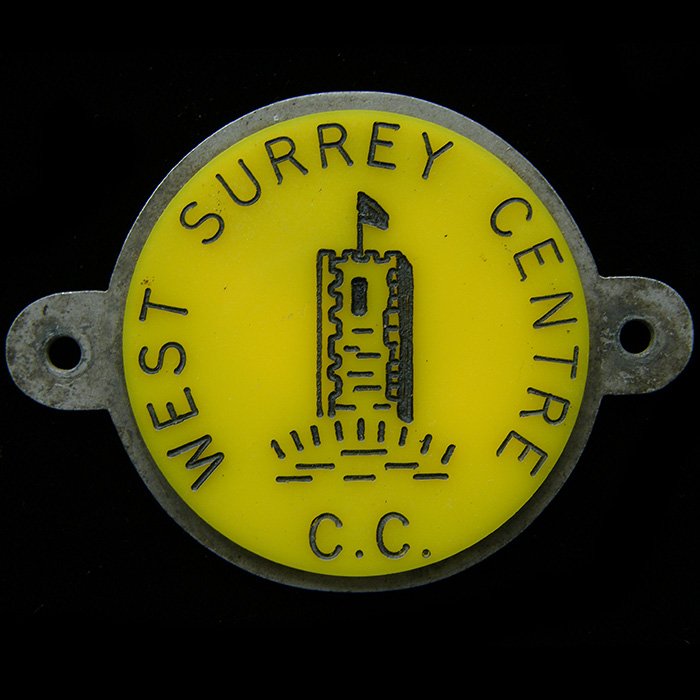 West Surrey Centre Caravan Club car badge