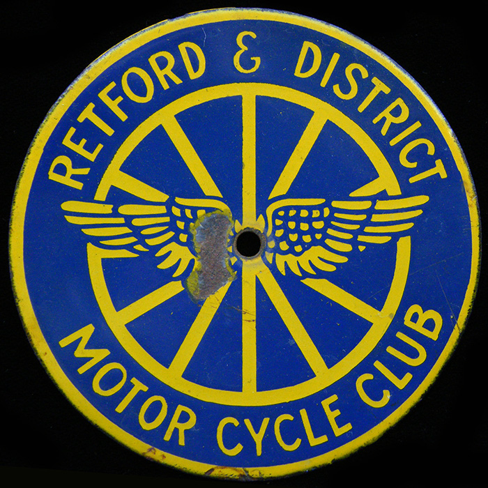 Retford & District Motor Cycle Club car badge