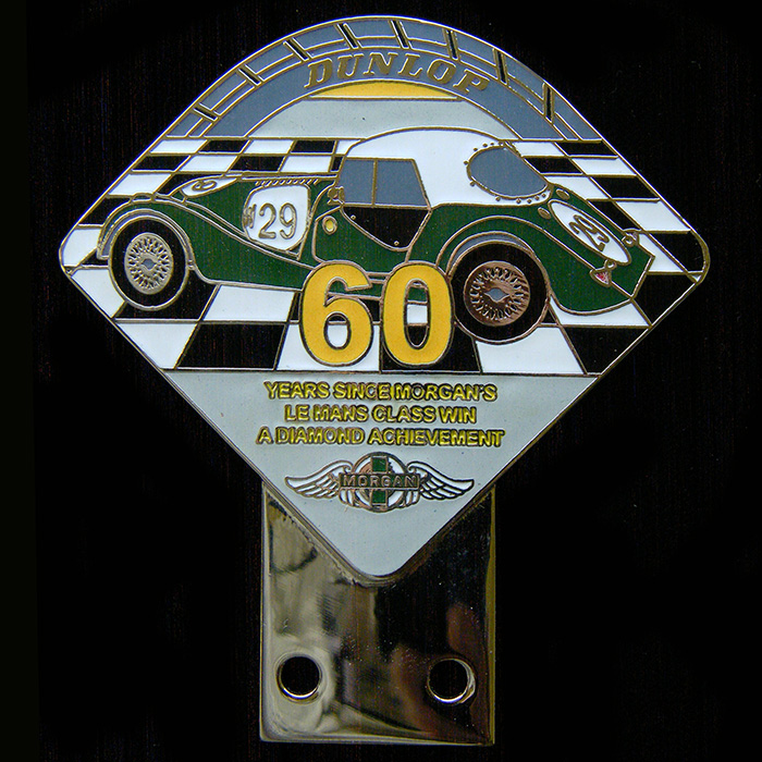 Morgan 60 Years since Morgans A Diamond Achievement  car badge