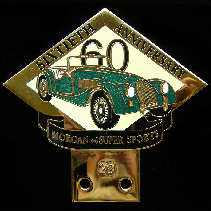 Morgan +4 Super Sports car badge