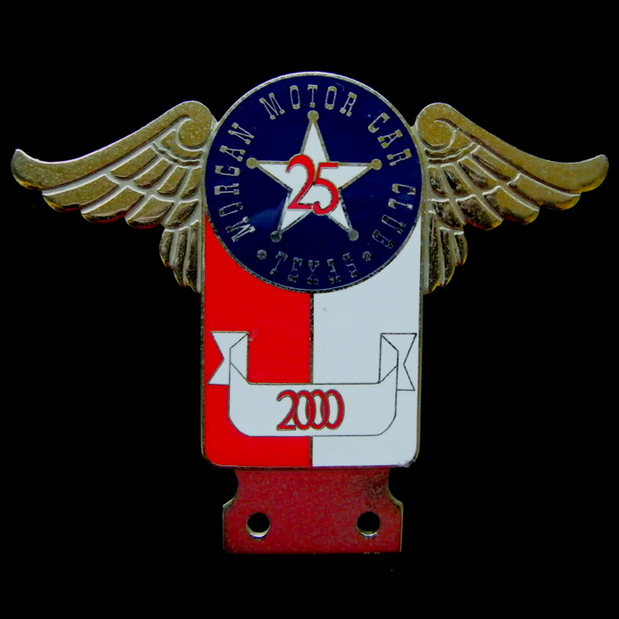 2000 Morgan Motor Car Club Texas car badge
