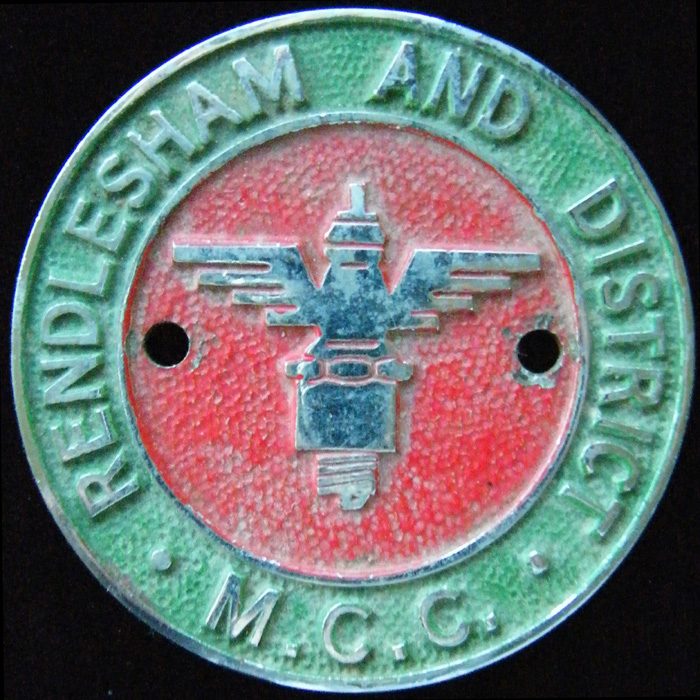 Rendlesham & District Motor Cycle Club car badge