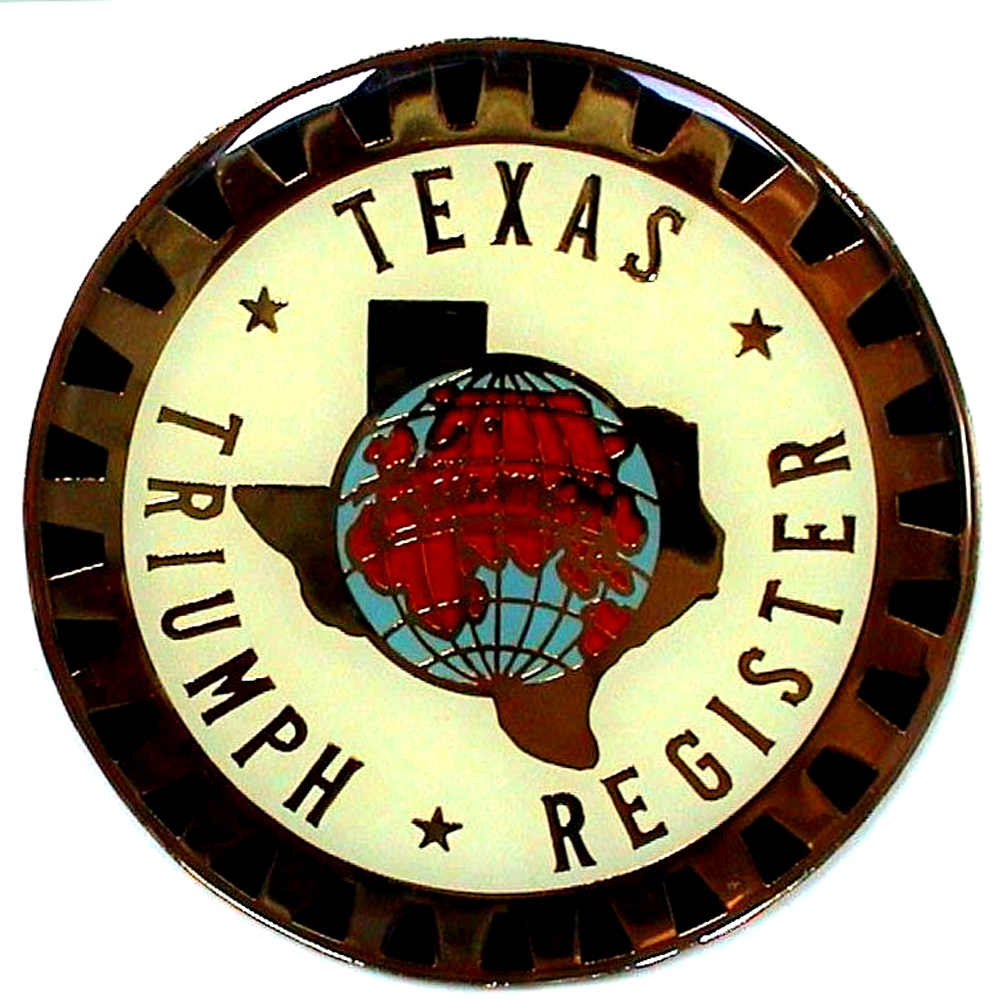 Triumph Register Texas car badge