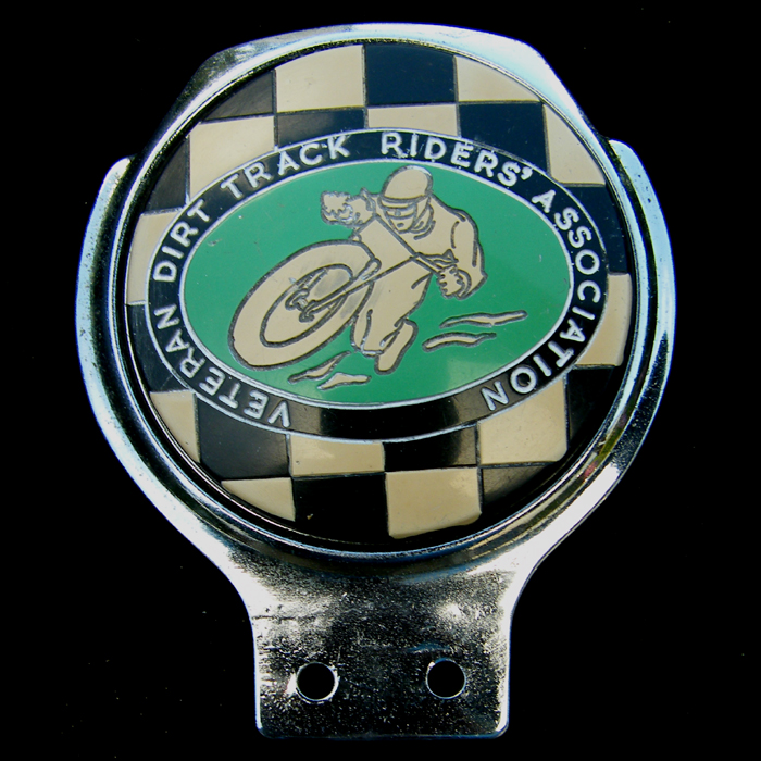 Veteran Dirt Track Riders Association car badge