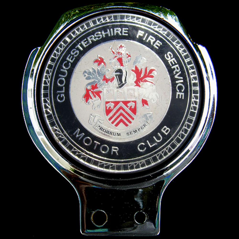 Gloucestershire Fire Service Motor Club car badge
