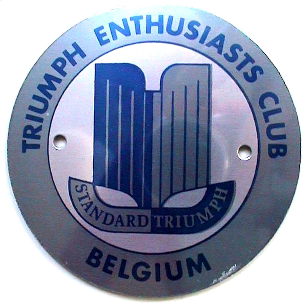 Belgium Triumph Enthusiasts Club car badge