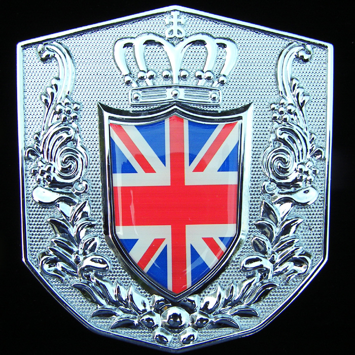 Union Jack and Crown car badge