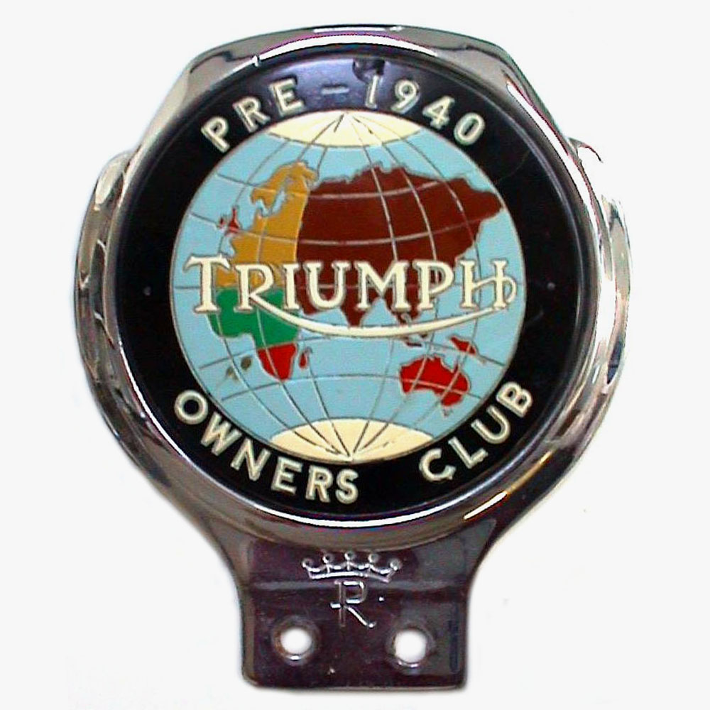 Pre - 1940 Triumph Owners Club car badge