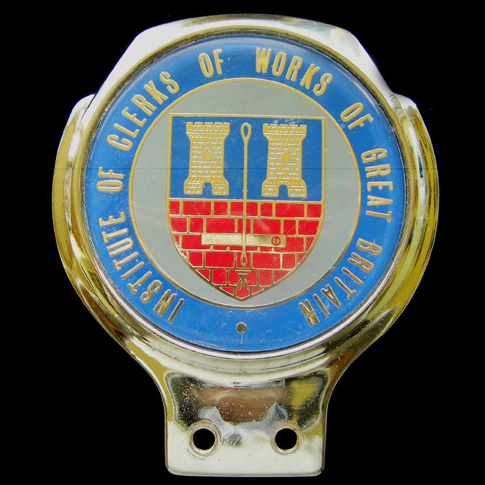 Institute of Clerks of Works of Great Britain car badge