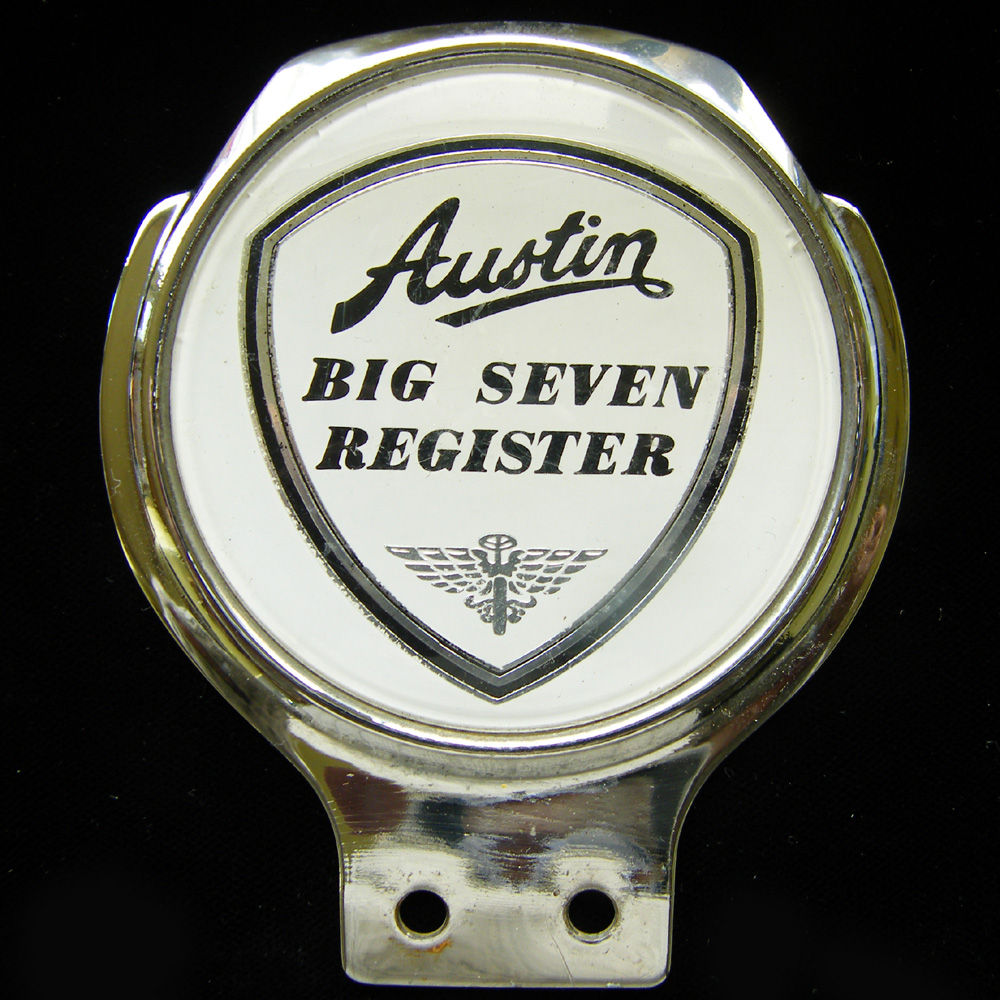 Austin Big Seven Register car badge