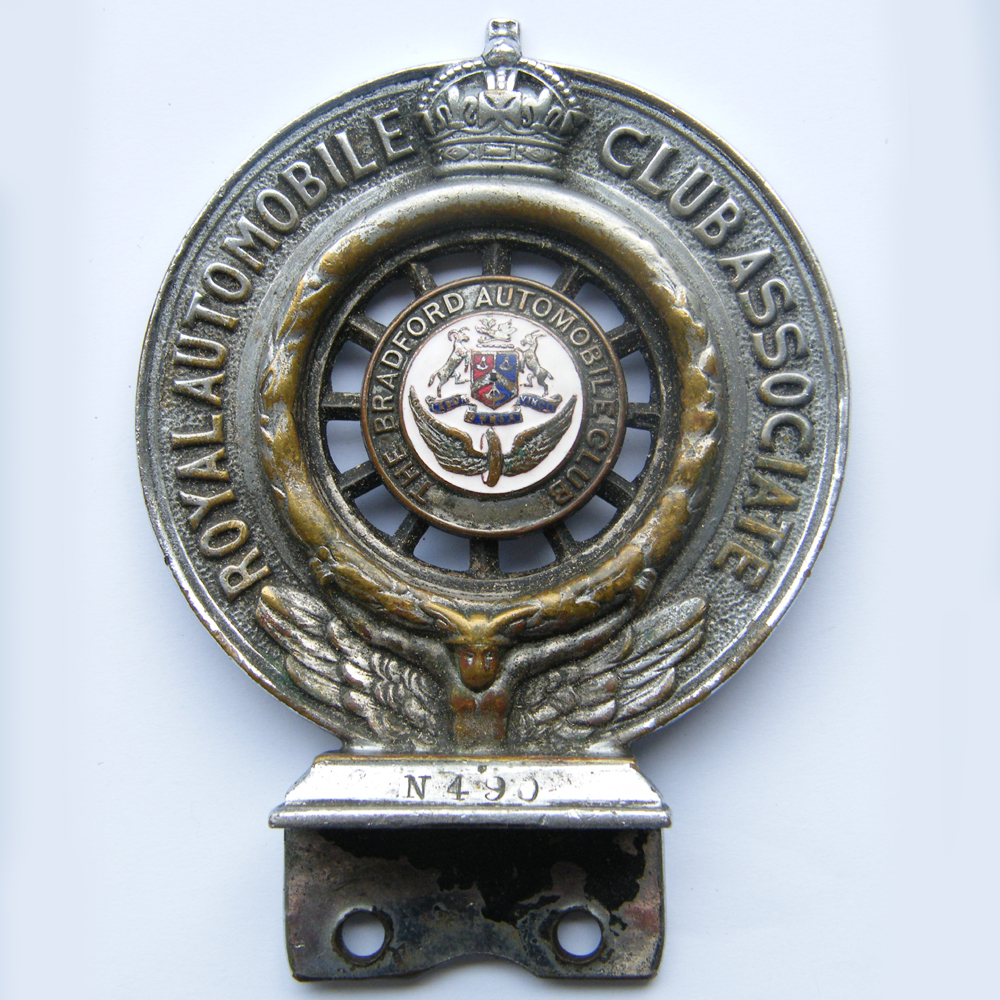 RAC "Bradford Automobile Club" car badge (3506)